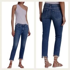J1125 GUC $265 3 x 1 Distressed Hem Jeans size 29
